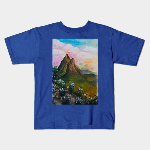 Glasshouse Mountains Kids T-Shirt by RewildJane